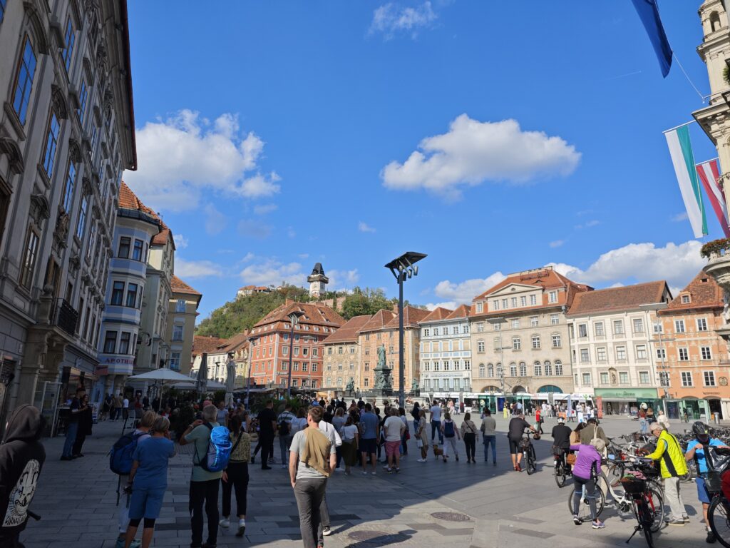 Am Hauptplatz in der Grazer Altstadt